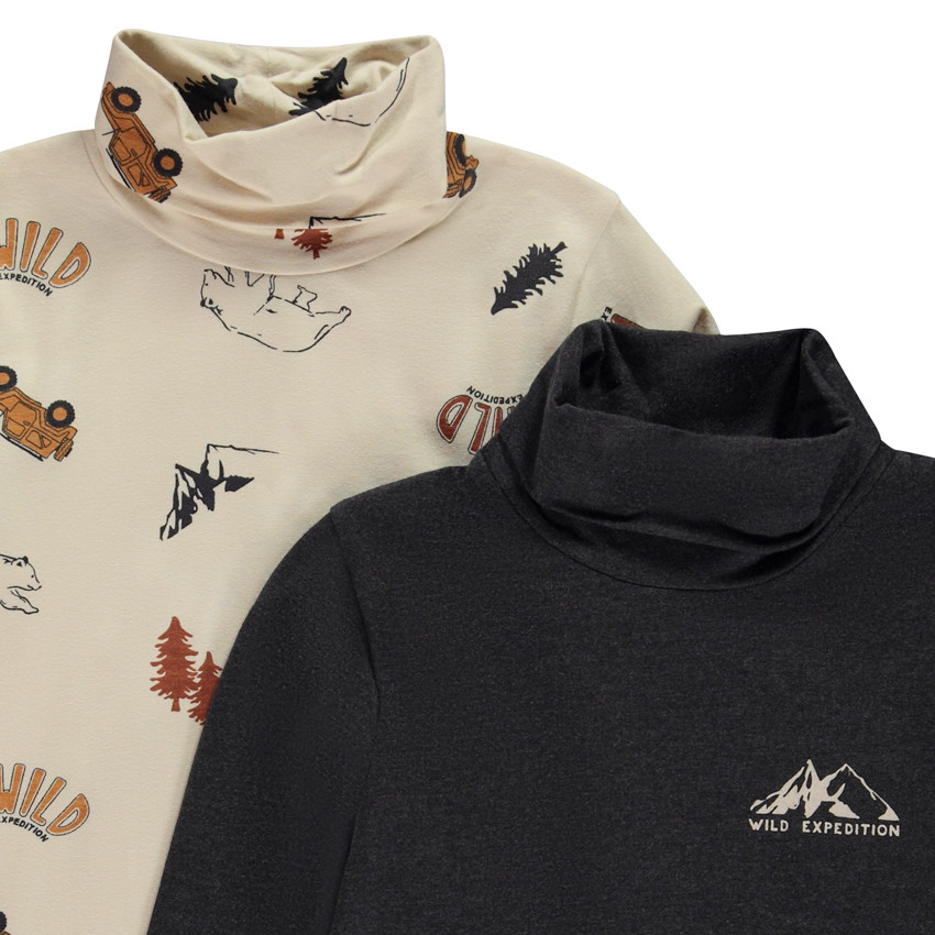 Pack de 2 peleles de fantasía con cuello alto para niño 