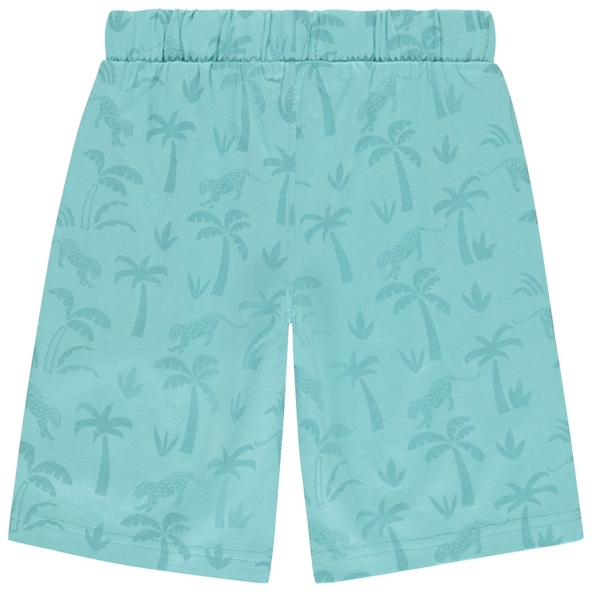 Conjunto de pijama de 2 piezas, camiseta + short jungle para niño. 