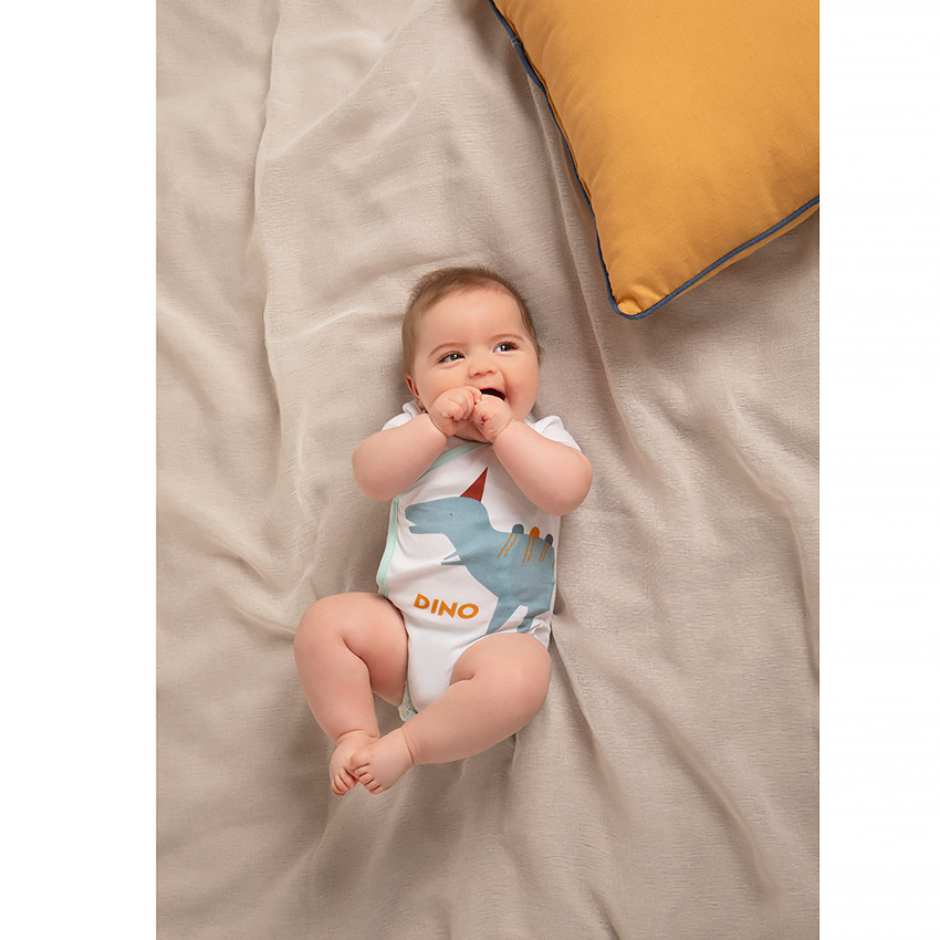 Pack de 7 bodies de manga corta dinosaurios  Additional Pack de 7 bodies de manga corta dinosaurios