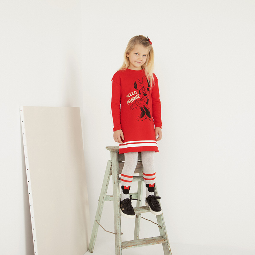 Pack de 2 leotardos gruesos Minnie Disney para niña 