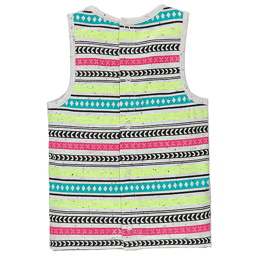 Débardeur aspect neps et imprimé façon ethnique 
