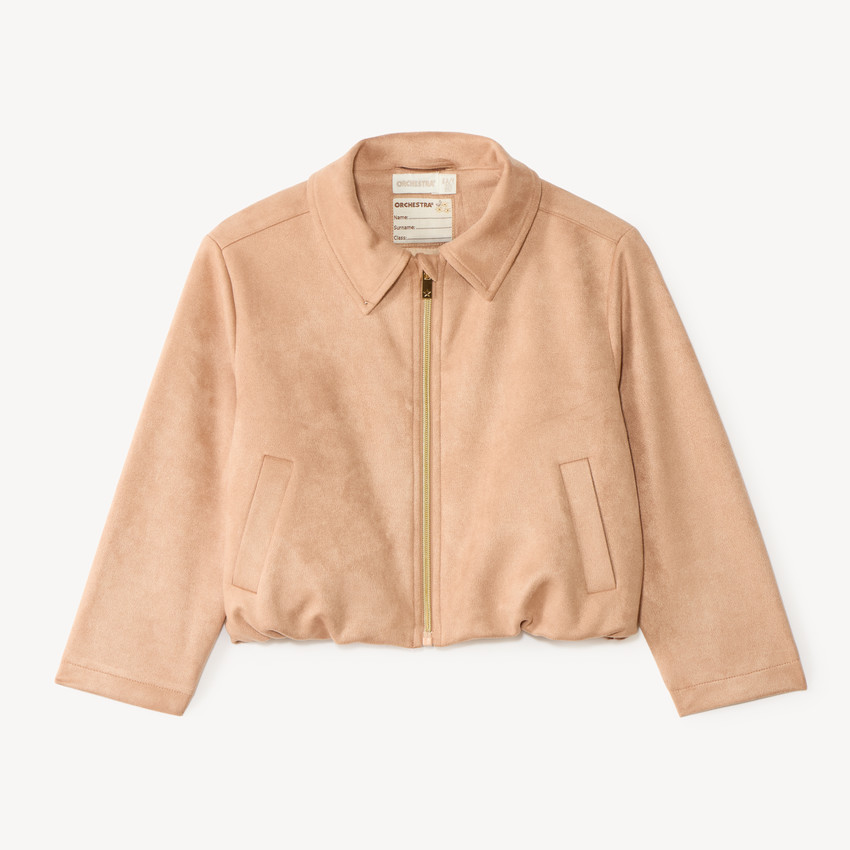 Chaqueta corta de niña en ante 