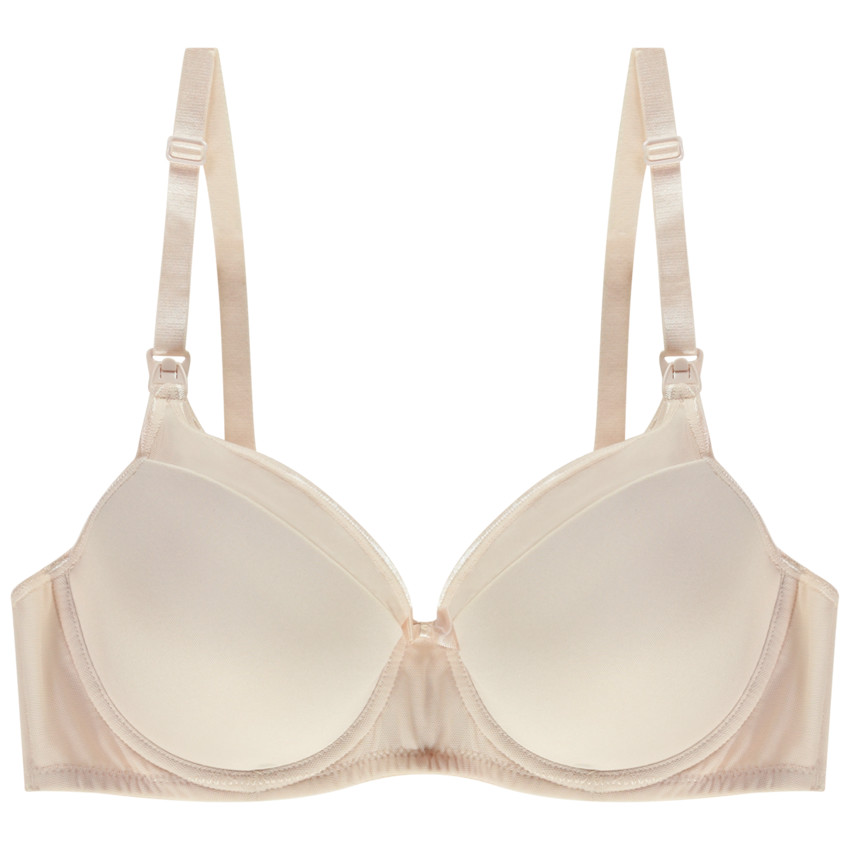 Sujetador de lactancia moldeado con acabado de red. 