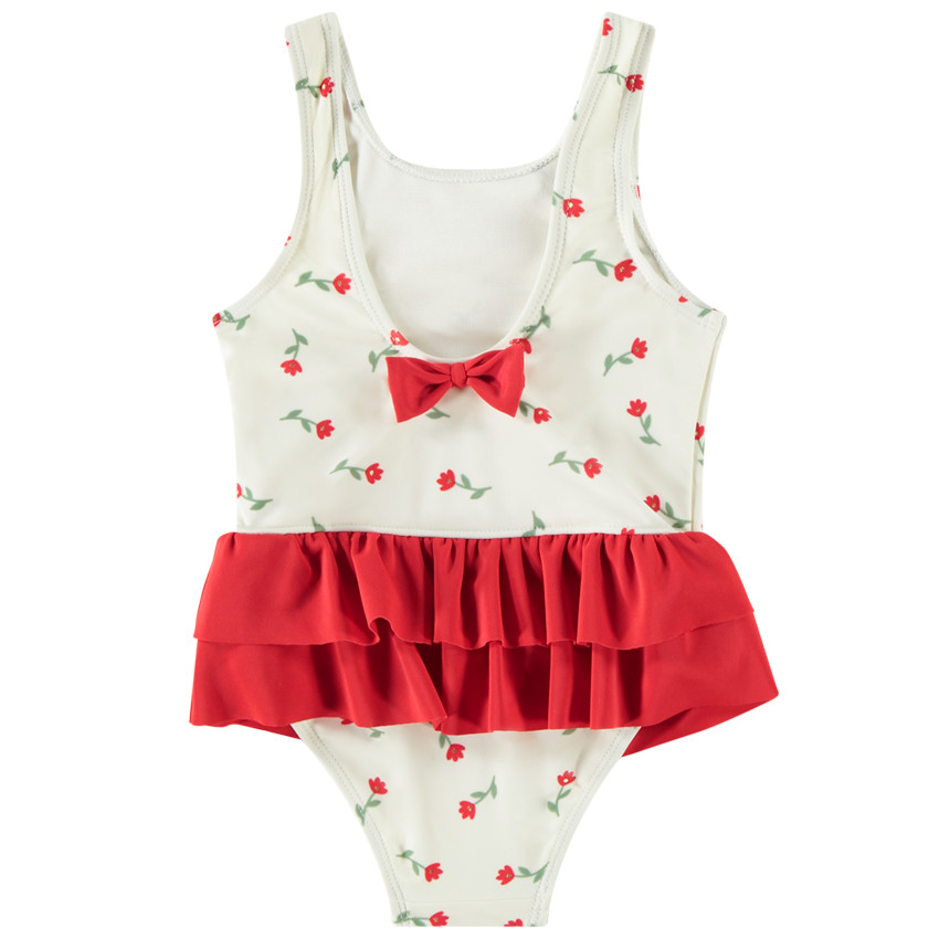 Maillot de baño de una pieza efecto 2 en 1 estampado flores para niña bebé  Additional Maillot de baño de una pieza efecto 2 en 1 estampado flores para niña bebé