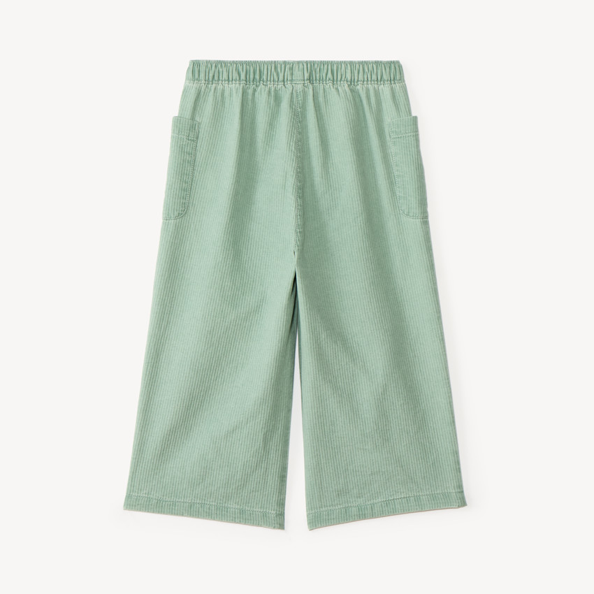 Pantalón amplio para bebé niña con bordado de flores 