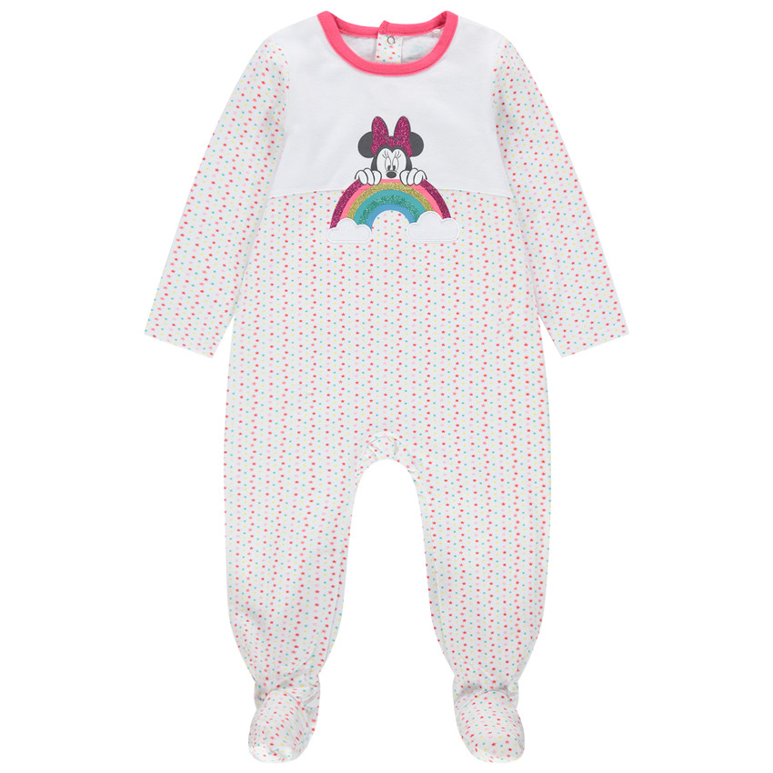 Pelele de jersey con estampado de Minnie y purpurina Disney 