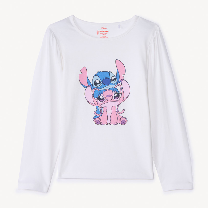 Camiseta de manga larga Stitch & Angel de Disney niña 