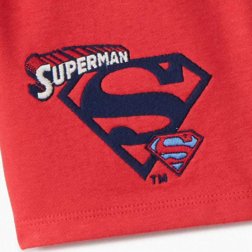 Bermuda de felpa lisa Superman Warner para niño 