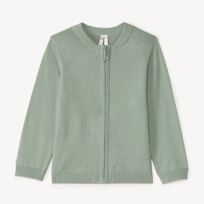 Chaleco de punto unido con cremallera para bebé niño 