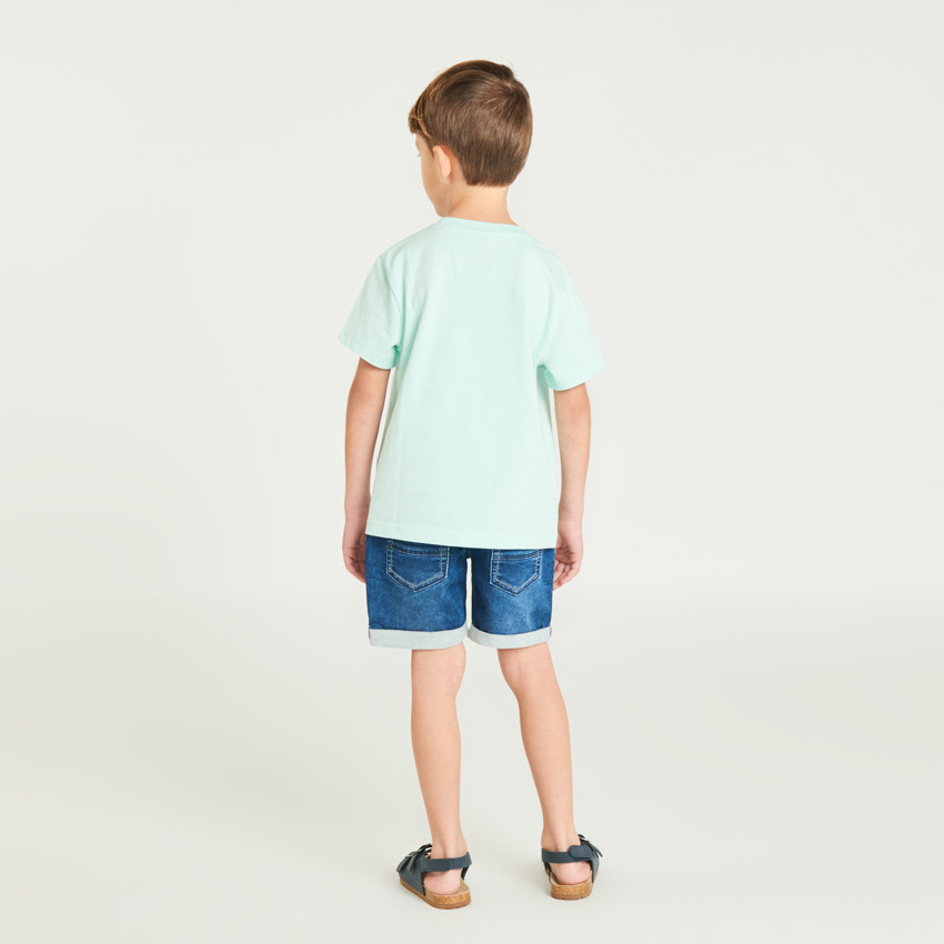 Camiseta de manga corta photoprint playa para niño 