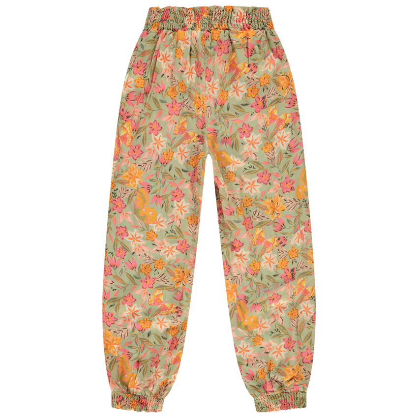 Pantalón fluido con smocks estampado floral para niña  Additional Pantalón fluido con smocks estampado floral para niña