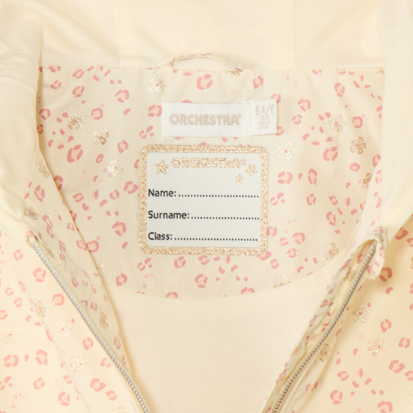 Chubasquero impermeable con capucha de estampado de leopardo niña 