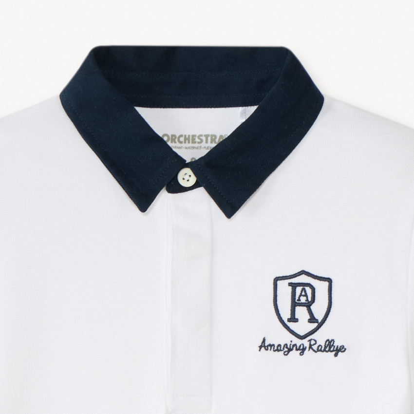 Polo de manga corta bordado para niño 