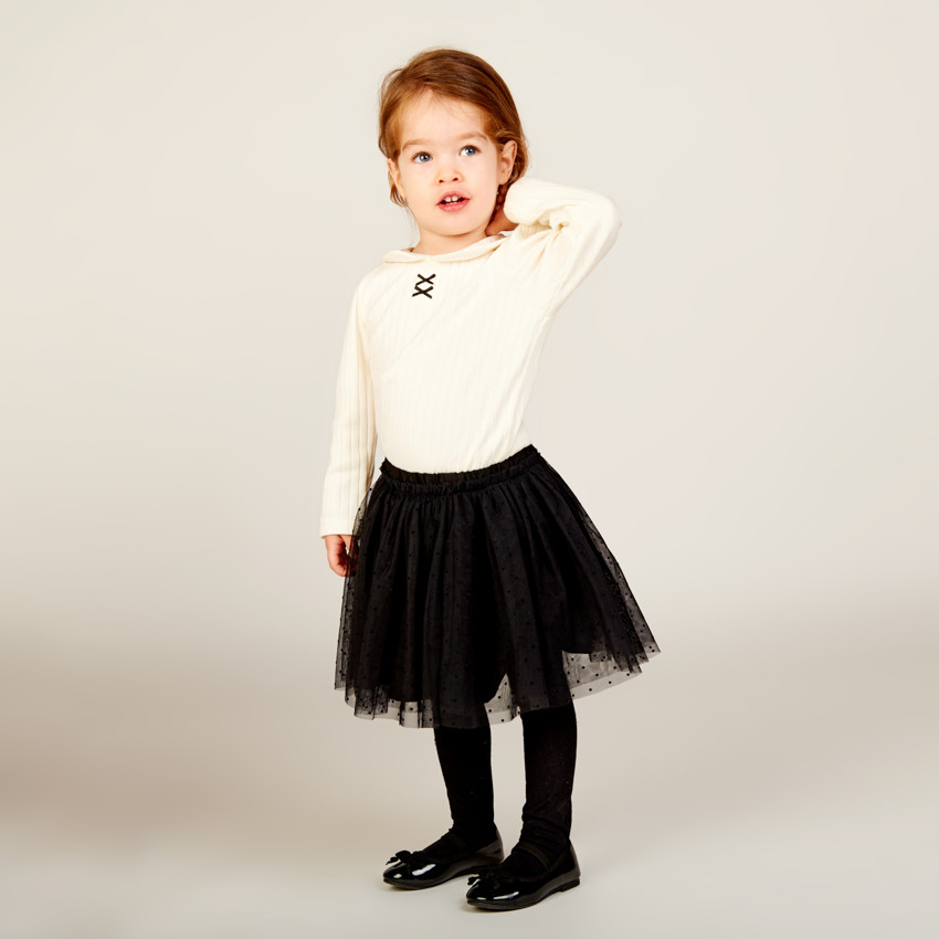 Conjunto de 2 piezas con falda de tul para niña bebé 