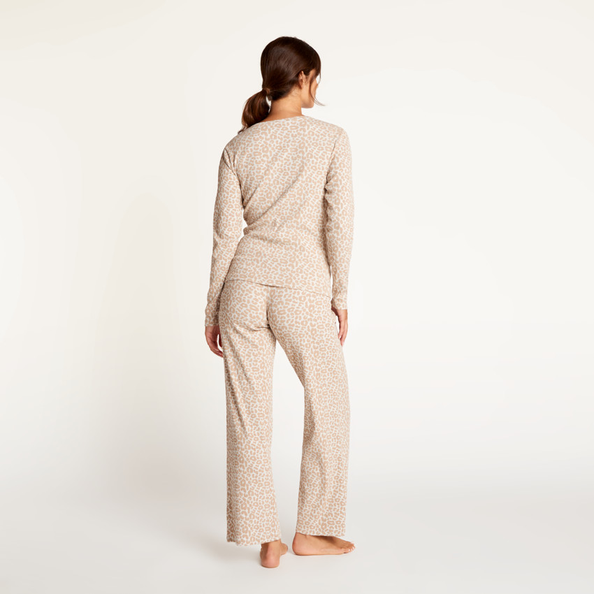 Conjunto de pijama de maternidad con estampado de leopardo 