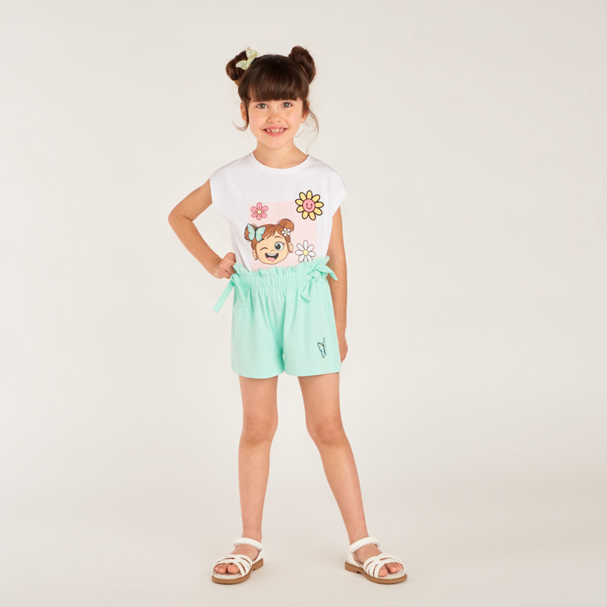 Conjunto de 2 piezas camiseta + short Bilie Boo para niña 