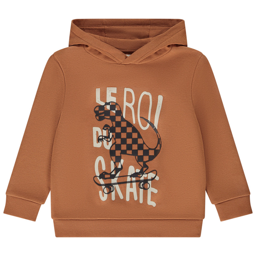 Sudadera con capucha de felpa estampado fantasía para niño 