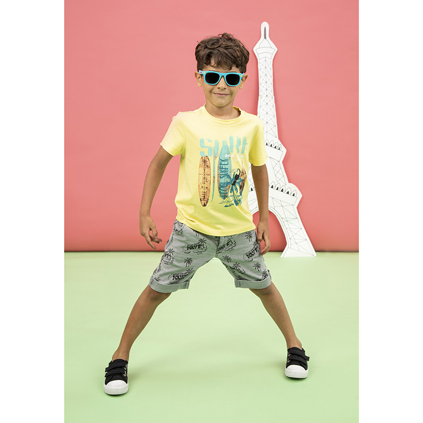 camiseta mangas cortas en algodon print tabla de surf 