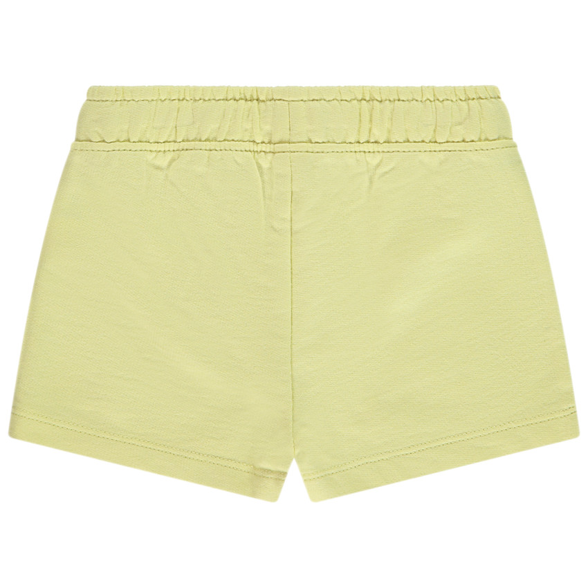 Short liso en felpa con sugar print flor hawaiana para bebé niña 