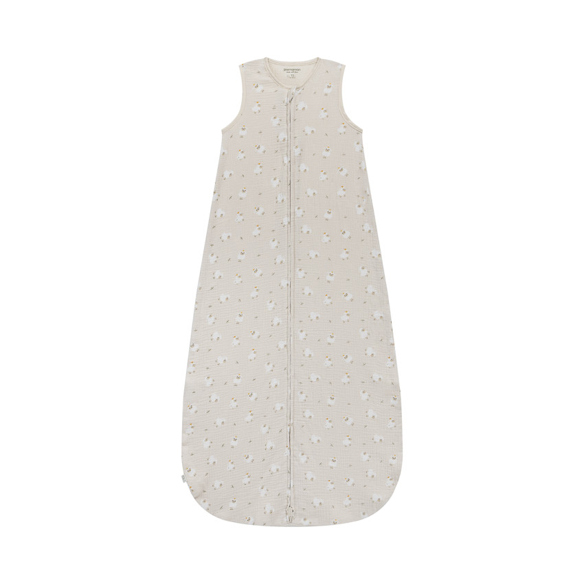 Saquito de dormir TOG 0.5 en gasa de algodón estampada de ovejas 18-36M La Vida en el Campo beige 