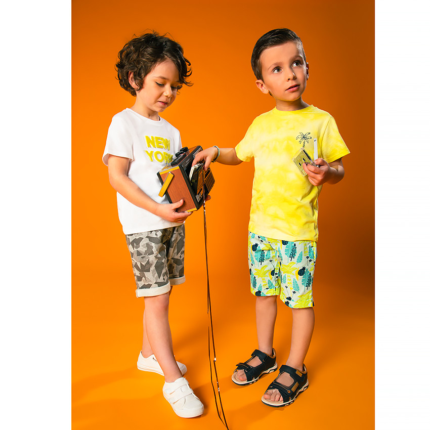 T-shirt en coton manches courtes avec patch bouclette pour garçon  Additional T-shirt en coton manches courtes avec patch bouclette pour garçon