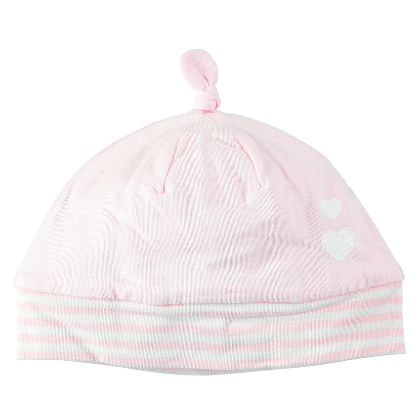 Bonnet en jersey de coton avec coeurs 