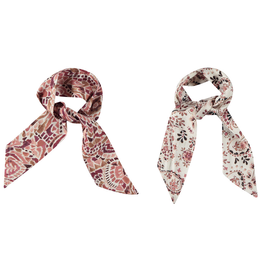Lote de 2 diademas con lazo estampado bohemio para niña 