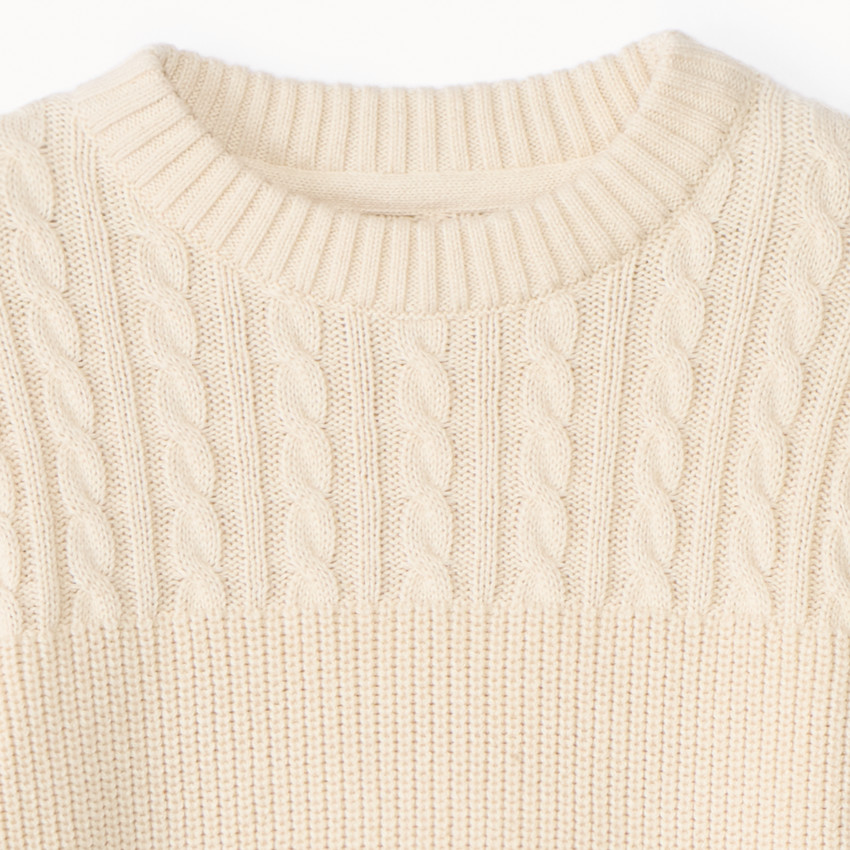 Jersey de punto fantasía liso para niño 