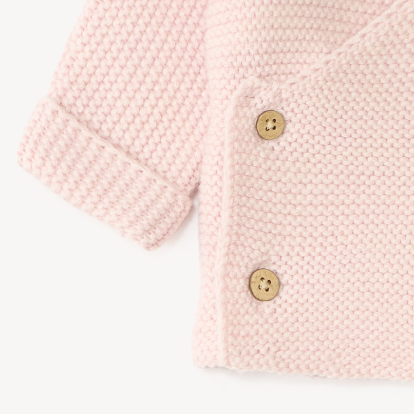 Chaleco de punto liso para bebé niña 
