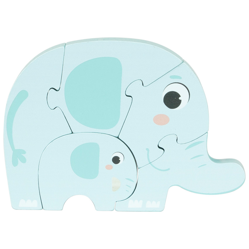 Puzzle elefante y bebé 5 piezas - Crazy colors 2.0