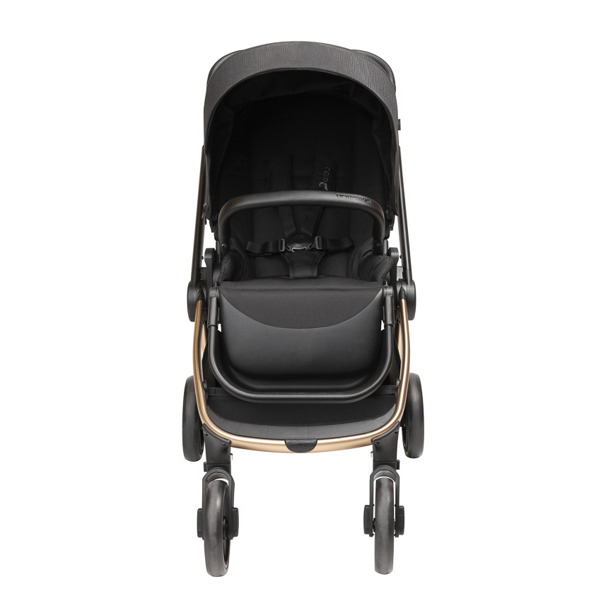Poussette trio Alba avec nacelle noir/champagne 