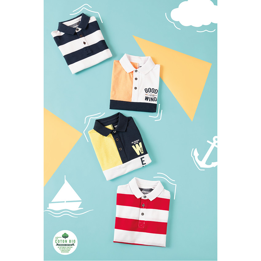 Polo con rayas algodón orgánico 