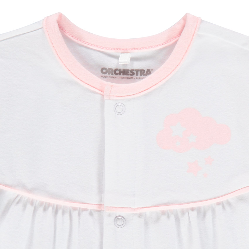 Pelele de algodón orgánico print nubes 