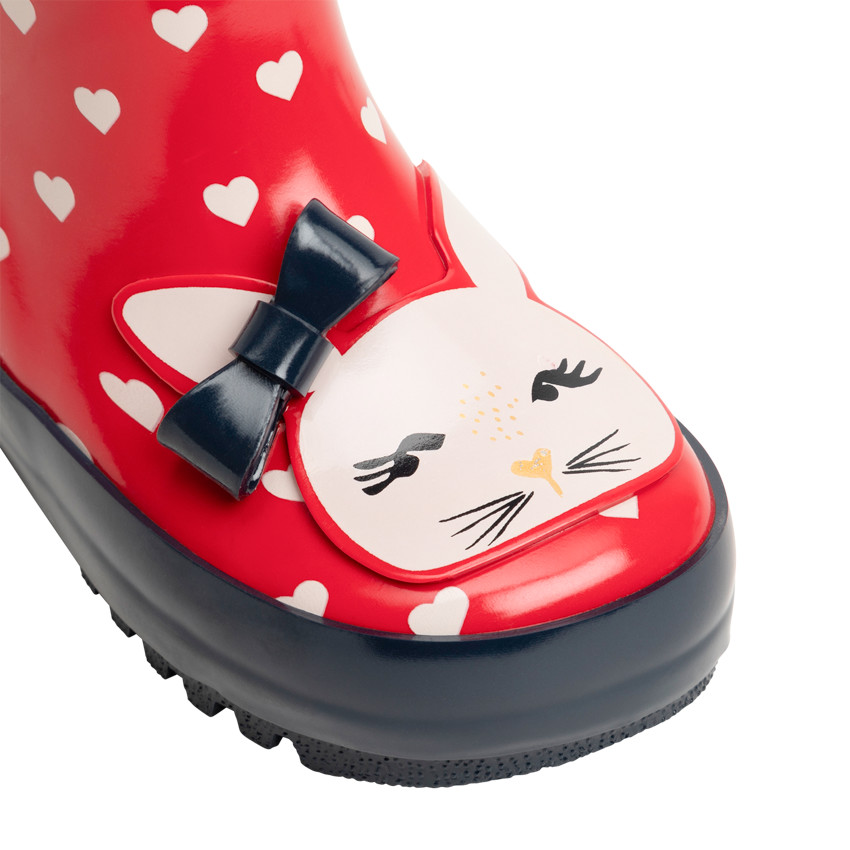 Botas de lluvia forradas para niña con corazones y estampado de conejo  Additional Botas de lluvia forradas para niña con corazones y estampado de conejo