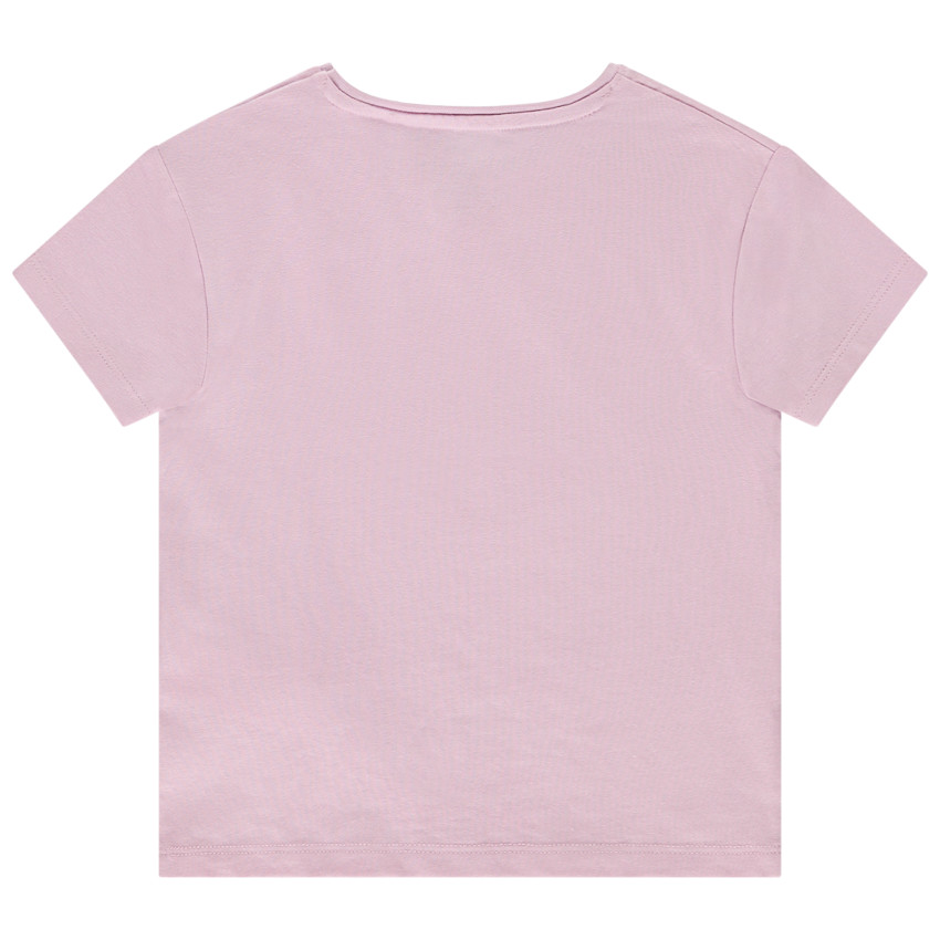 Camiseta de manga corta unicolor con estampado de Minnie Disney para niña 