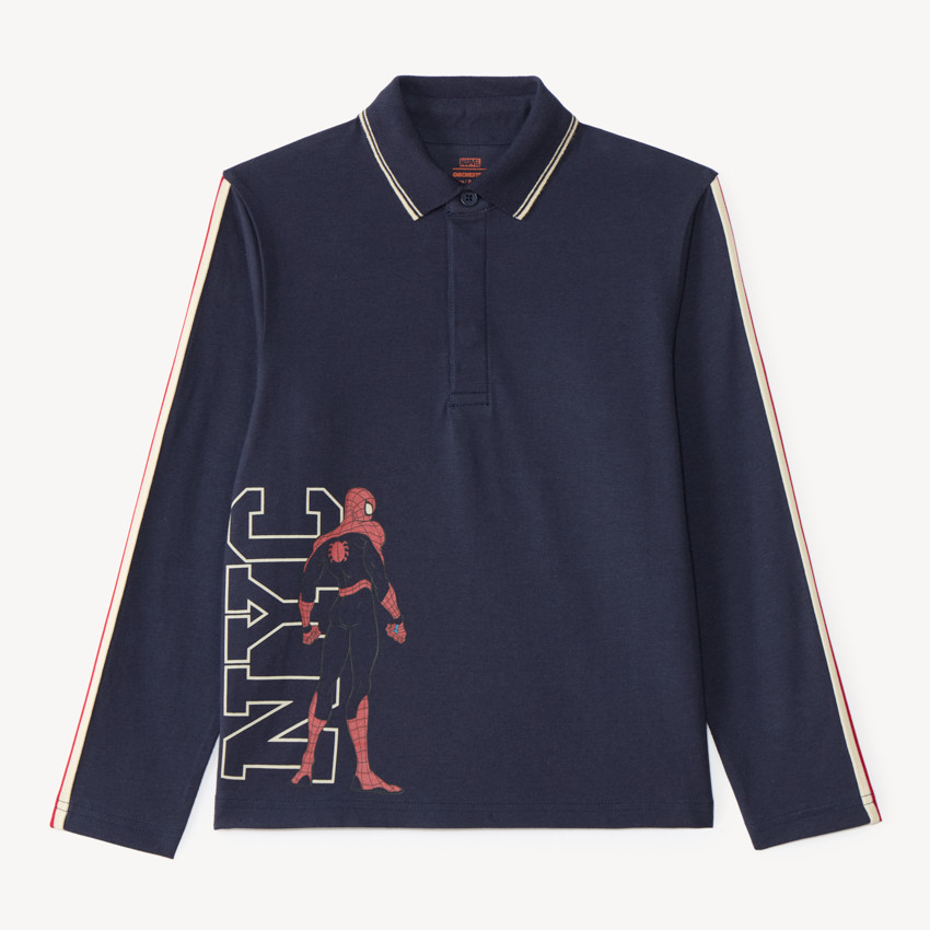 Polo de niño de manga larga con estampado de Spider-Man Marvel 