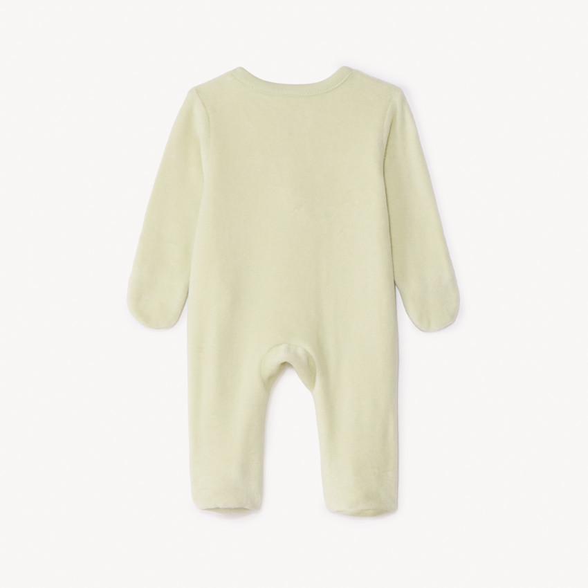 Pelele de terciopelo con parche de globo aerostático para bebé prematuro 