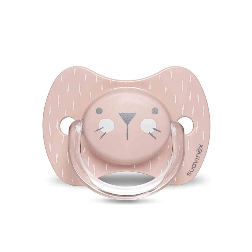 Chupete con tetina fisiológica de silicona Hygge whiskers 18M+ rosa 