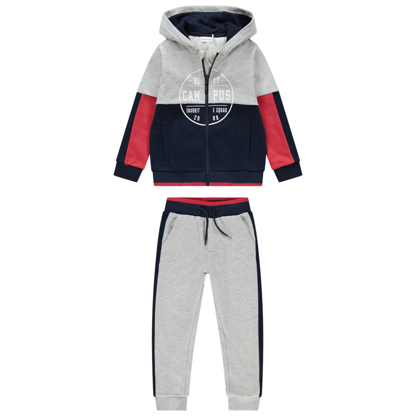 Jogging en molleton à jeux de contrastes pour enfant garçon Main Jogging en molleton à jeux de contrastes pour enfant garçon