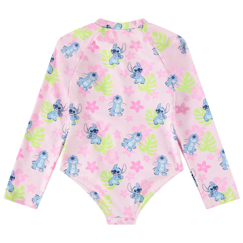 Bañador de una pieza anti-UV SPF 50+ estampado de Stitch Disney para niña 