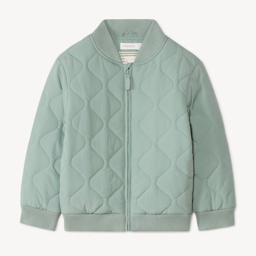 Cazadora acolchada con parches bordados para niño 