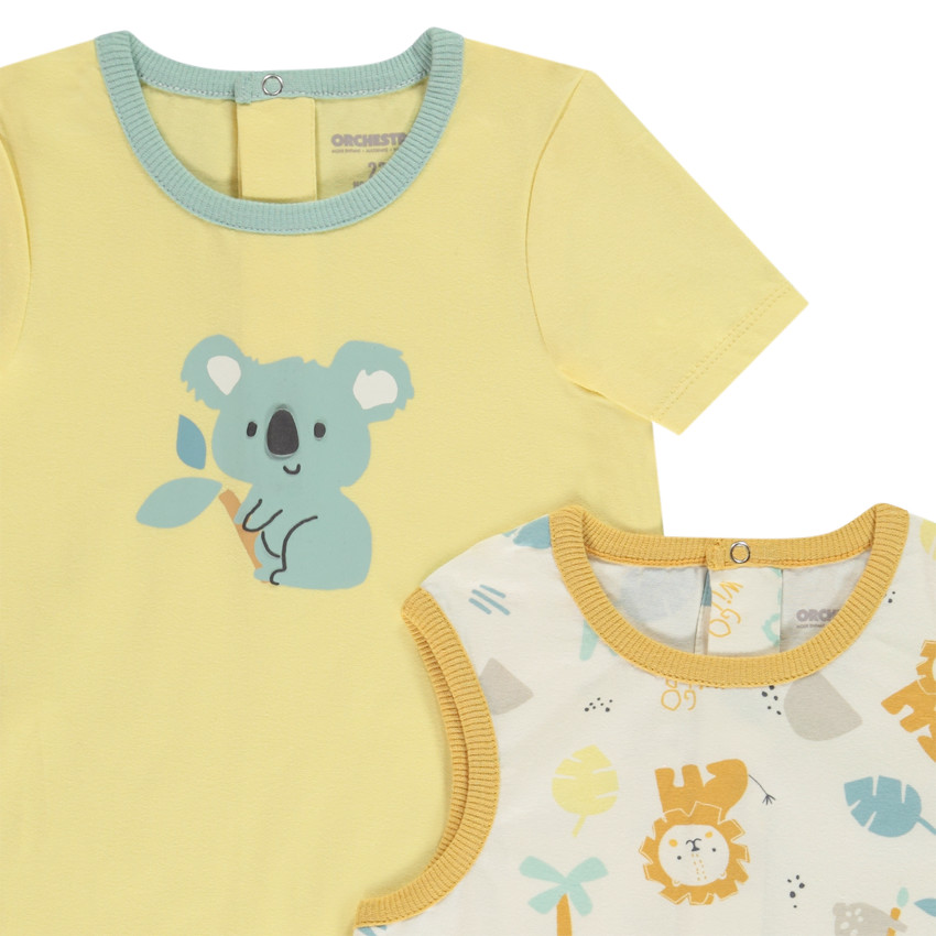 Pack de 4 peleles cortos de jersey para bebé niño  Additional Pack de 4 peleles cortos de jersey para bebé niño