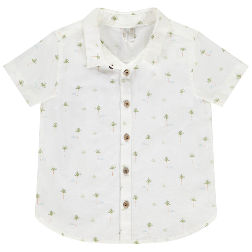 Camiseta de manga corta de voile con estampado para bebé niño 