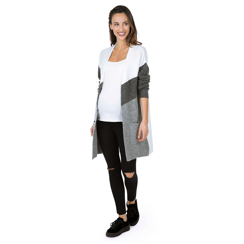 Chaqueta larga de premamá de punto  Additional Chaqueta larga de premamá de punto