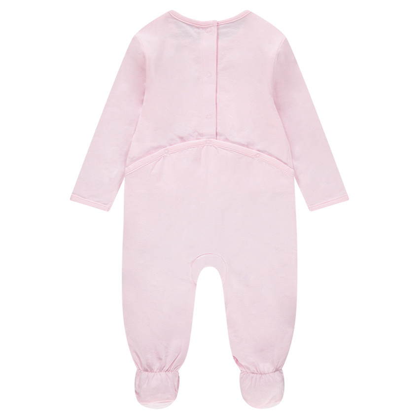 Pelele de jersey con estampado de cisne y volantes 