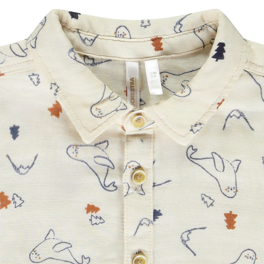 Camisa estampada de foca para bebé niño 