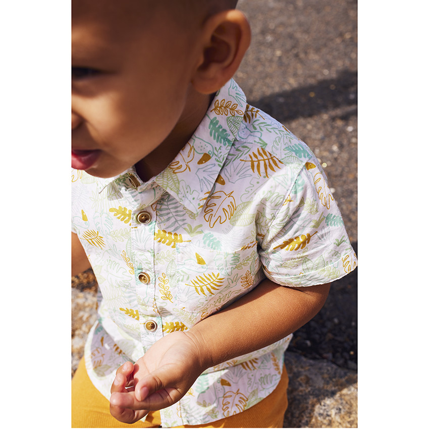 Conjunto 2 piezas estampado hojas para bebé niño 