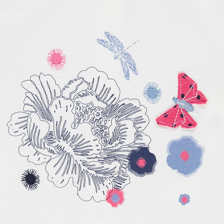 Camiseta de manga larga de jersey con flores estampadas y detalles bordados  Additional Camiseta de manga larga de jersey con flores estampadas y detalles bordados