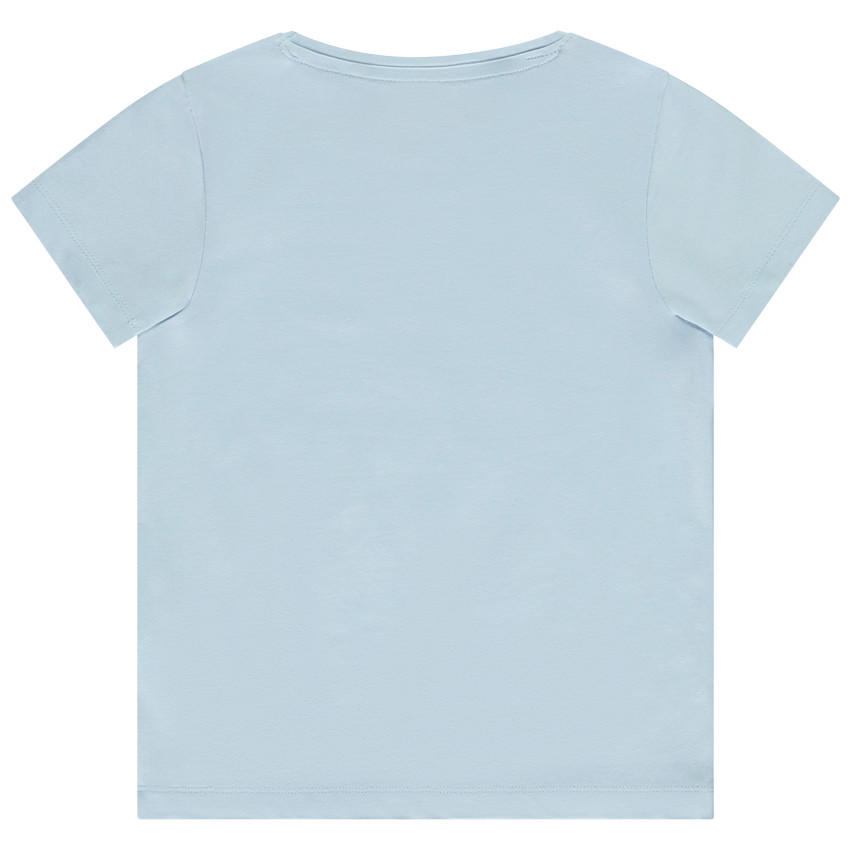 Camiseta de manga corta con estampado brillante de Stitch Disney para niña 