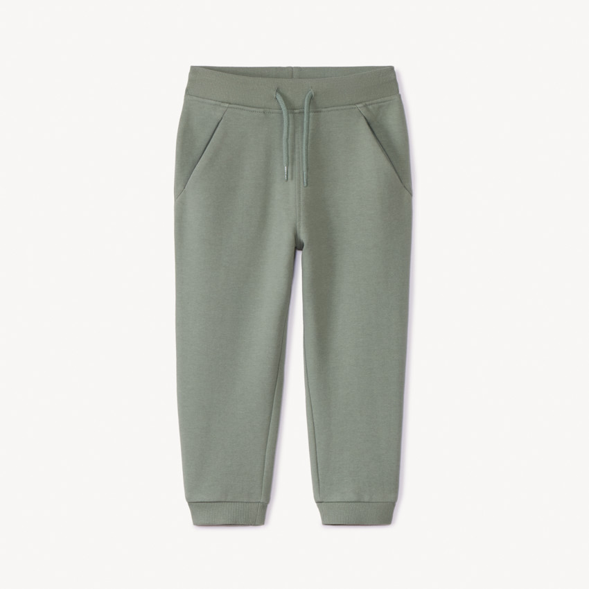 Pantalón jogging liso de felpa para bebé niño 
